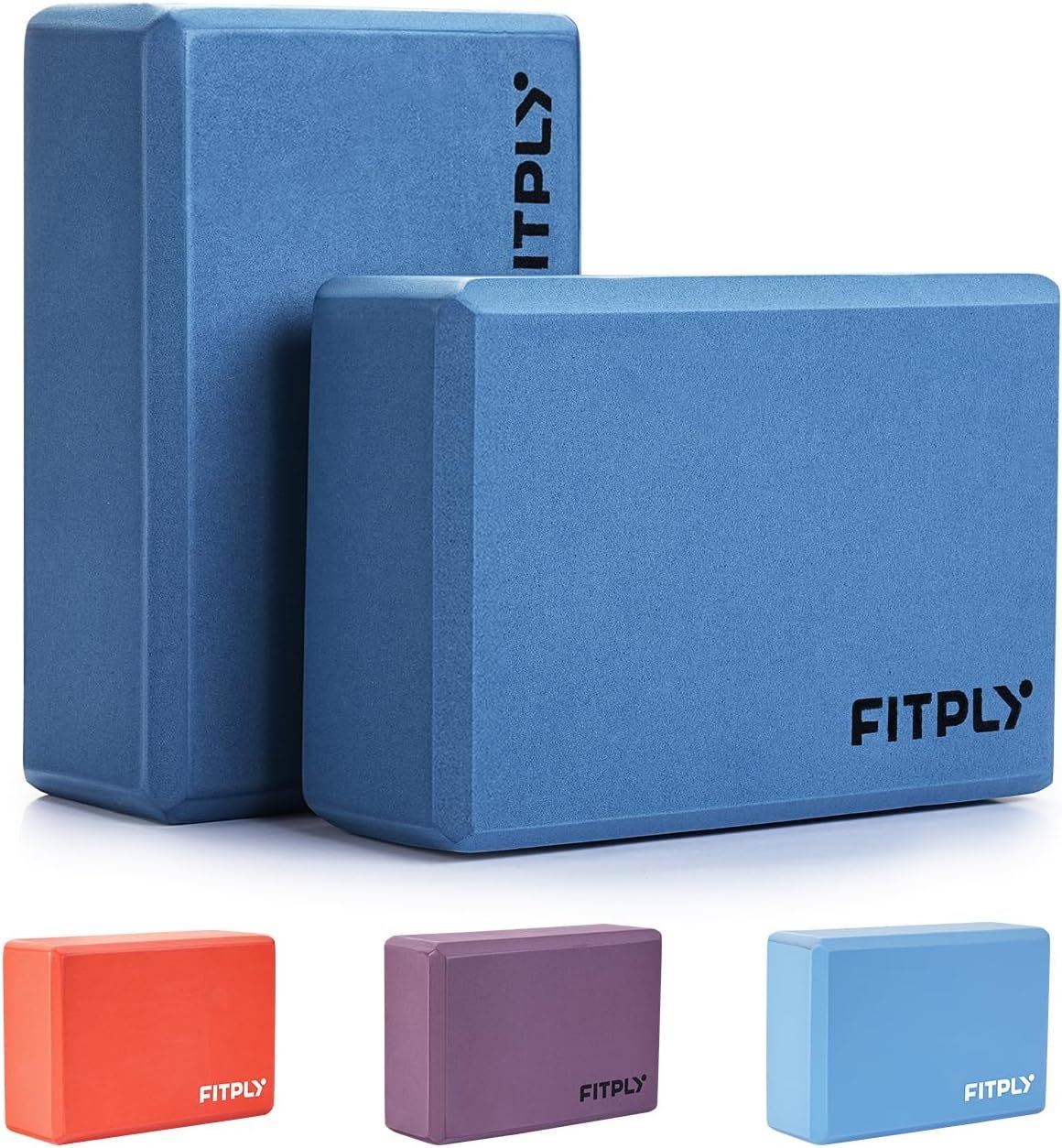 Yoga Blocks 2 Pack – Non-Slip Yoga Brick & Foam Blocks Yoga Set, High-Density Pilates Block for Stretching, Meditation, and Exercise Blocks Foam, Ideal for Deep Poses