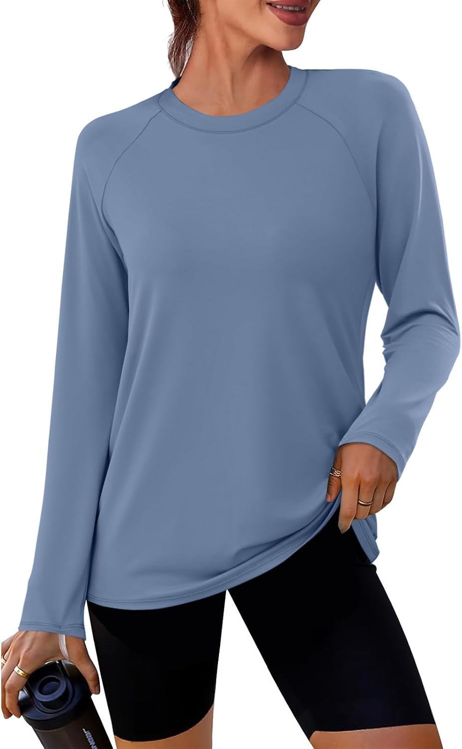 WIHOLL Workout Tops for Women Long Sleeve Sun Shirt UPF 50+ UV Protection Running Hiking Clothes Quick Dry Athletic Tops