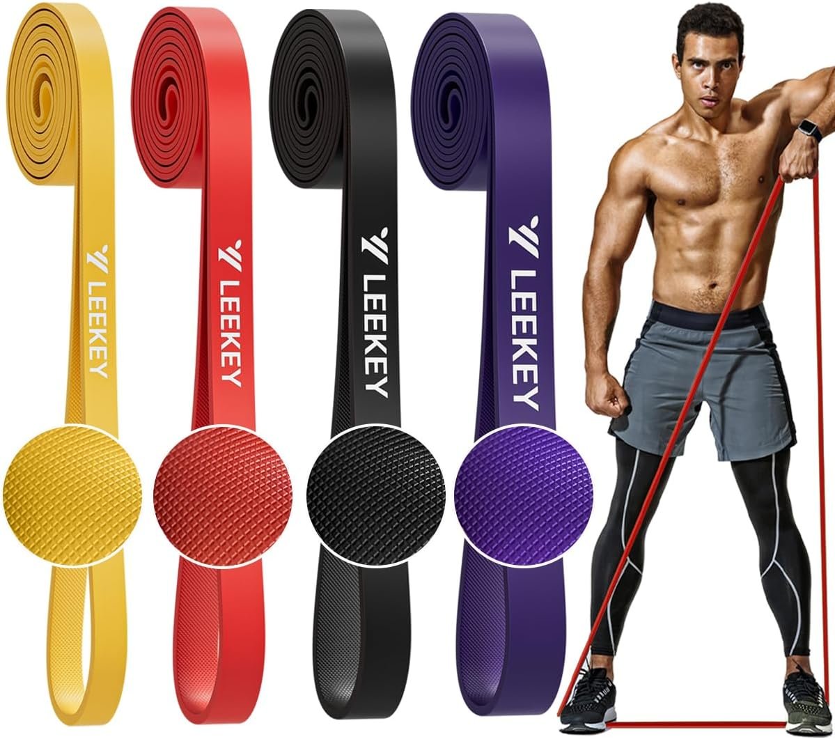 LEEKEY Resistance Bands, Exercise Bands with Handles,Pull Up Assist Bands – Bands for Working Out,Band for Men and Women Fitness Training, Physical Therapy,Home Workouts