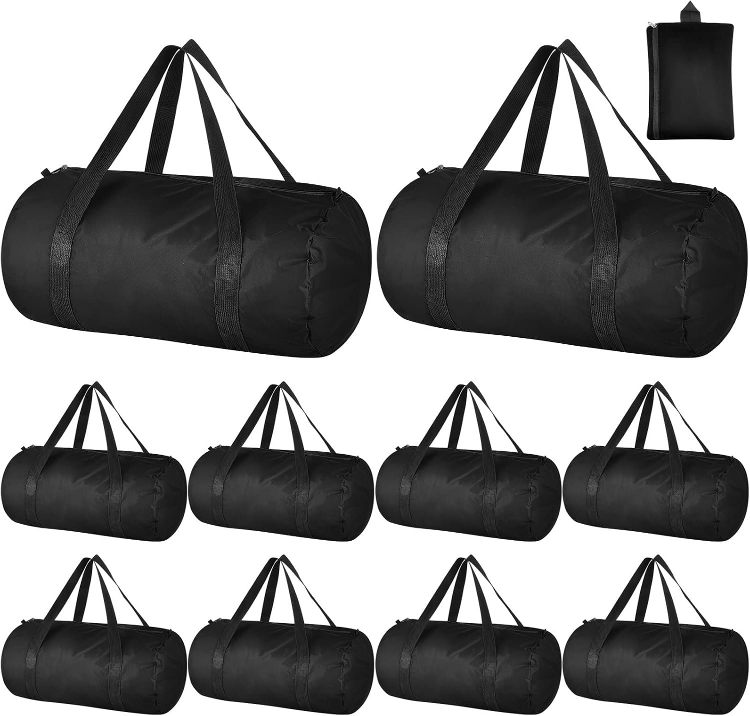 Silkfly 10 Pcs Duffle Bag Large Foldable Gym Bag Travel Duffel Bag Waterproof Lightweight Sports Duffel Bags Weekender Bag for Men Women Workout Fitness Hiking Camping (19.69 x 11.81 x 9.84 Inches)