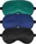 Silk Sleep Mask for Sleeping with Adjustable Strap, Satin Blackout for Men&Women, Comfortable Blindfold Eyeshade for Night Sleep (Black,Blue,Green)
