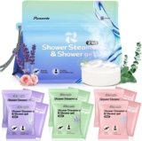 Shower Steamers Aromatherapy 6 Pack, 2-in-1 Shower Bombs and Body Wash, Stress Relief – Birthday Gifts for Women, Christmas Stocking Stuffers for Women Men Mom, White Elephant Gifts for Adults
